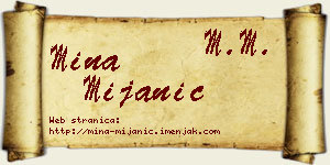 Mina Mijanić vizit kartica